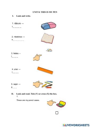 Unit 8 - this is my pen