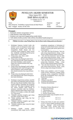 Latihan SOAL PAS GASAL