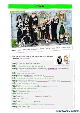 Fmaily and possessives adjectives