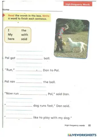 High Frequency Words