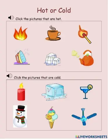 Opposites- Hot or cold