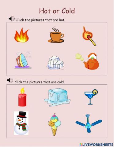 Opposites- Hot or cold