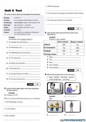 Project 2 Unit 6 TEST