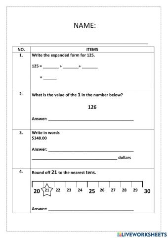 Math revision 3