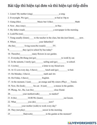Simple present vs present continuous