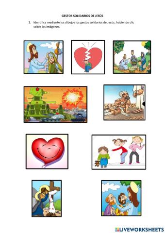 Gestos solidarios de jesus