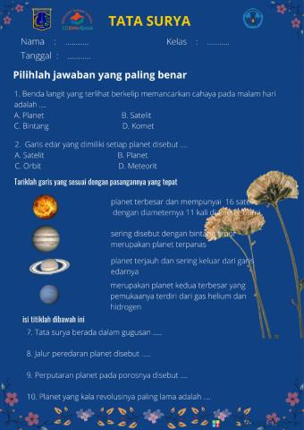 Lkpd soal tata surya