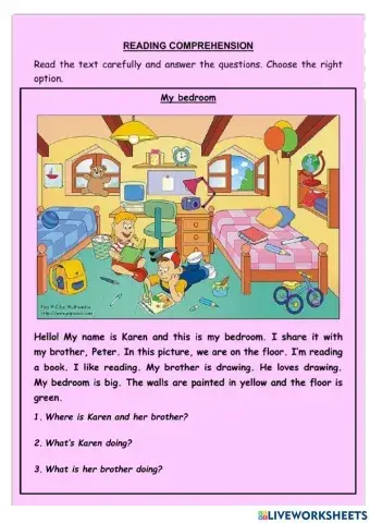 Present Continuous Reading Comprehension