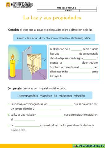 La luz y sus propiedades