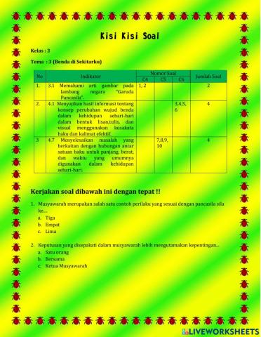 Soal Kelas 3