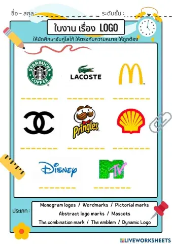 ใบงาน เรื่อง  logo