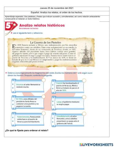 Análisis del relato histórico
