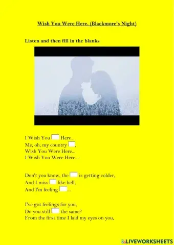 Wish you were here - Let's sing