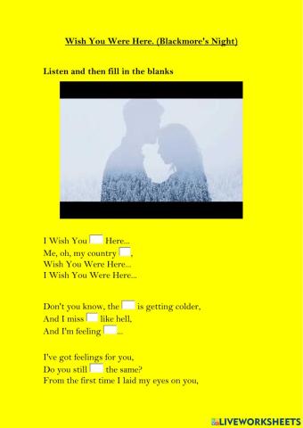 Wish you were here - Let's sing