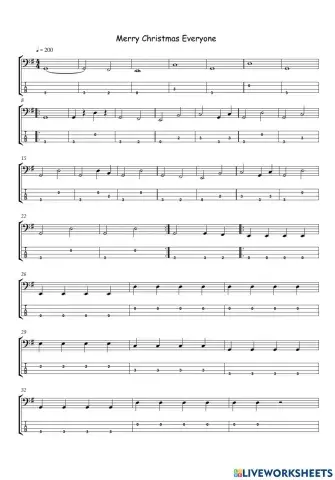 Snow is falling bass guitar 2