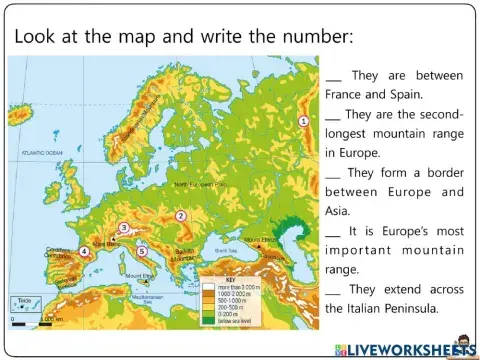 Europe Worksheets 5-8