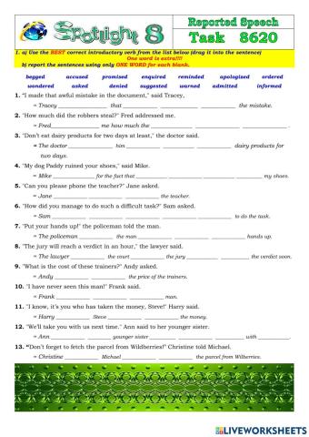 Spotlight 8 Task 8620