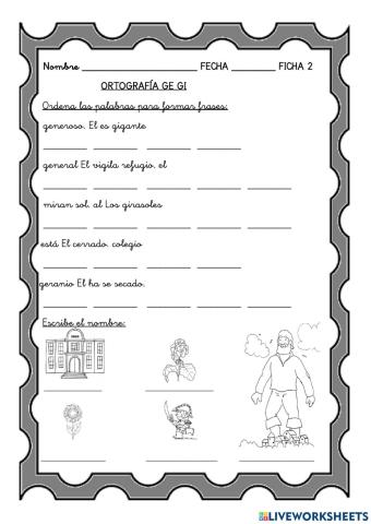 Ortografia ge gi ficha 2