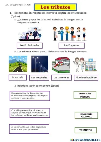 Los Tributos - L.B.R- 4to grado -PRIMARIA