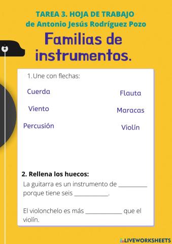 Tarea 1. creación de una ficha interactiva en liveworksheets.