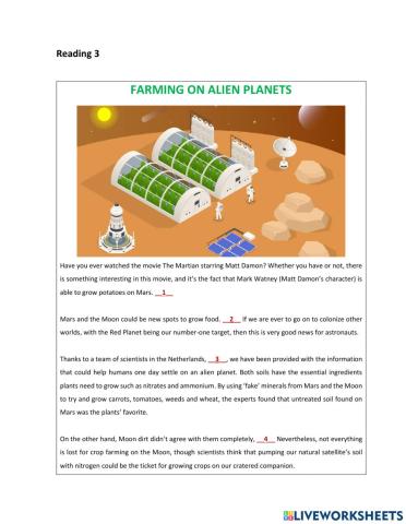 Farming on alien planets