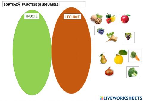sortare fructe și legume
