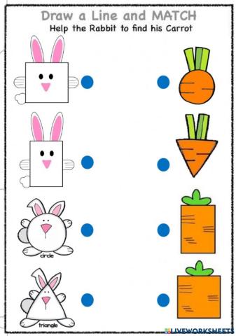 Draw a line and match worksheet