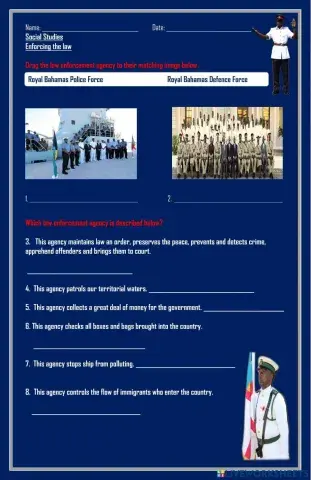 Law Enforcement Worksheet