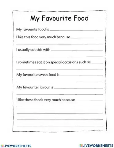 Writing: my favourite food