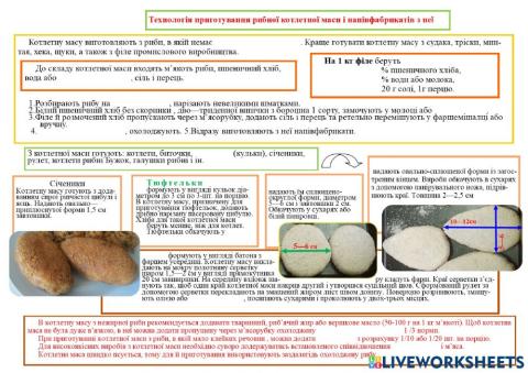 Приготування котлетної маси з риби і напівфабрикатів з неї