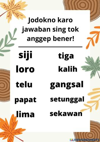 Kuis Bahasa Jawa Bab Angka