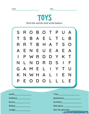 Vocabulary toys
