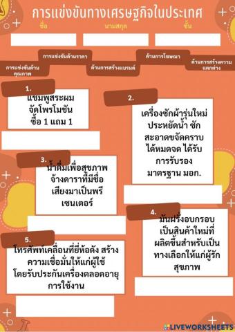 การแข่งขันทางเศรษฐกิจในประเทศ