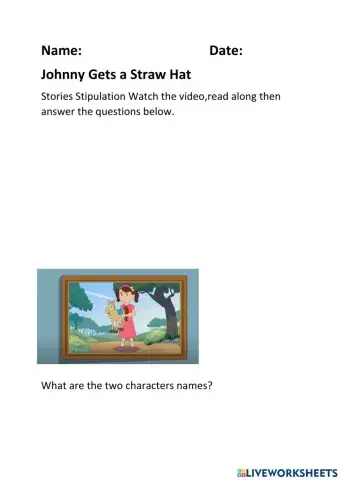 Johnny gets a Straw hat