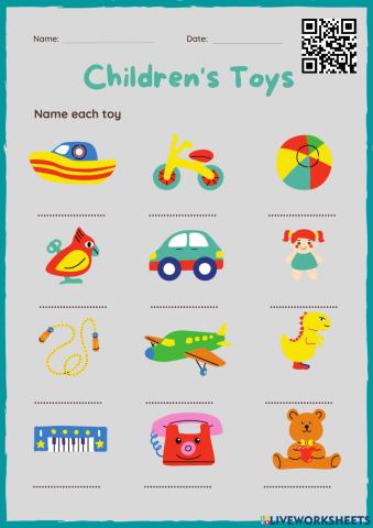 Children Toys English Vocabulary