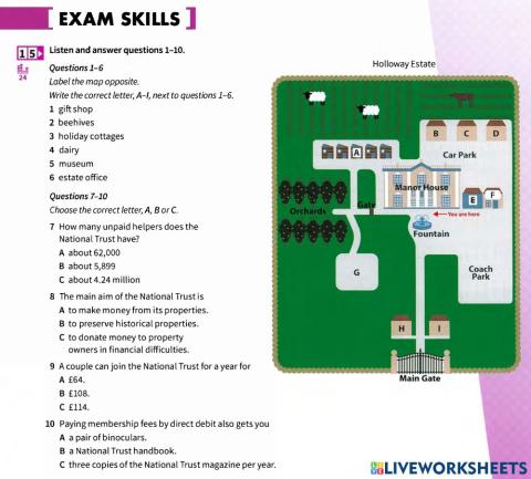 IELTS 6: Listening Exam Task - Lesson 7