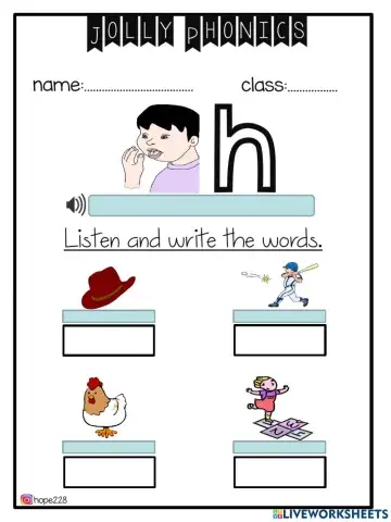 Jolly Phonics h sound