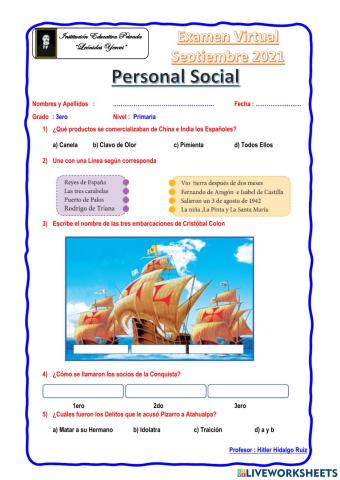 Personal Social 3ero Primaria