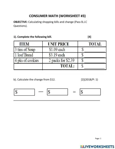 Consumer Math
