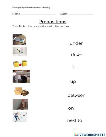 Prepositions of place
