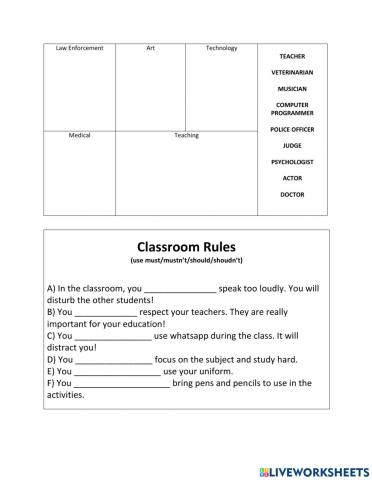 2nd level review - Modals - Professions