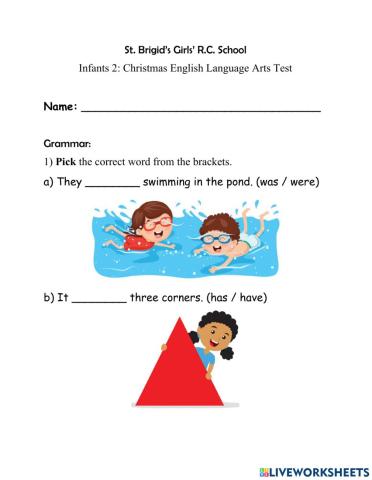 SBGRC 2nd Yr Infants: Term 1 English Language Arts