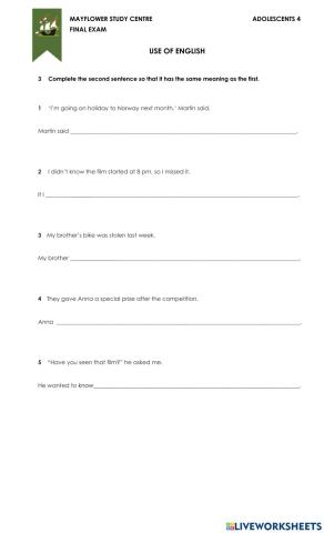 Ado 4 fe use of english 3 2021