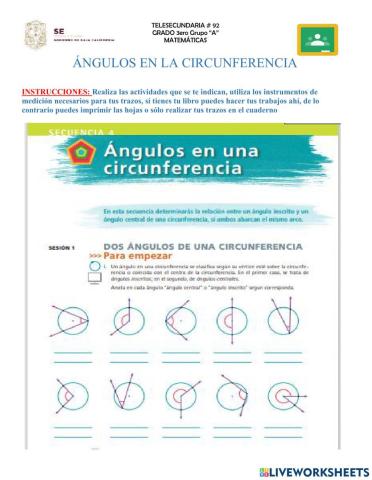 Angulos en la circunferencia
