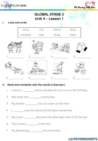 Global stage 2 Unit 4 Vocabulary