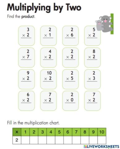 Multiplication of 2