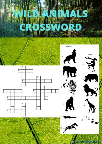 Wild Animals Crossword