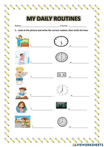 My daily routines