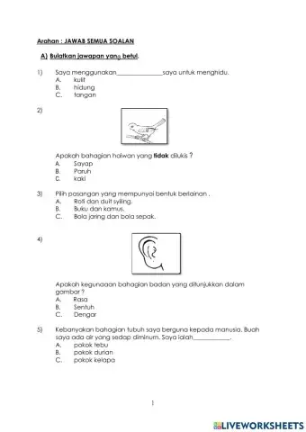 Ulangkaji Sains tahun 1
