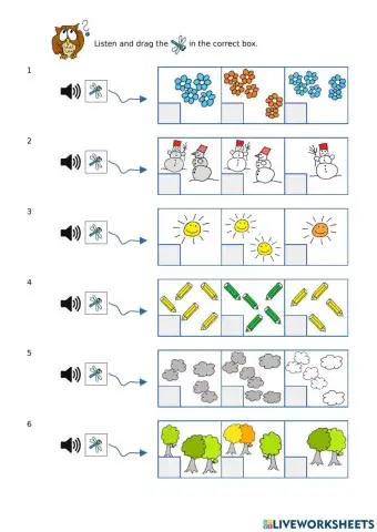 Numbers and colours LISTENING